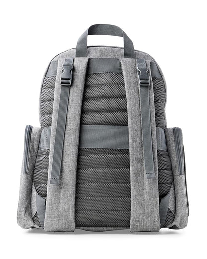 Skip Hop Luna Diaper Bag-Backpack-With Changing Pad-Wipes Pocket & Stroller Straps-Heather Grey