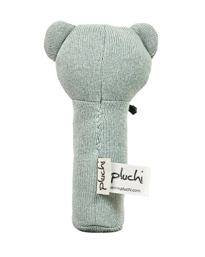 Pluchi Bear Cotton Knitted Plush Rattle Toy-Improves Hand-Eye Coordination-Perfect Companion for Bedtime-For Infants