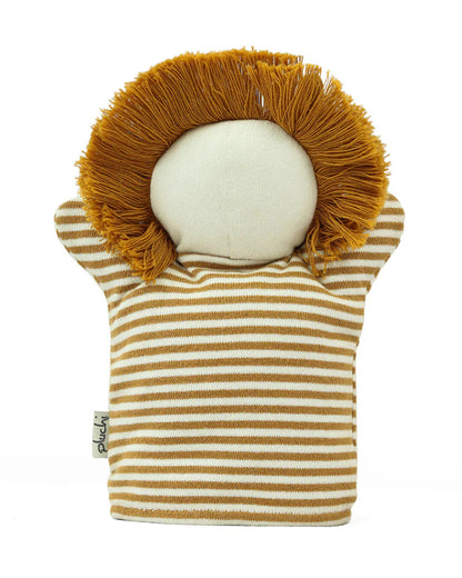 Pluchi Lion Hand Puppet Cotton Knitted Soft Toy-Super Soft & Washable-For Infants