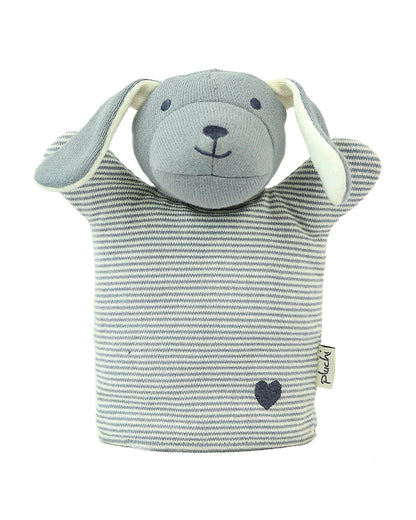 Pluchi Dog Hand Puppet Cotton Knitted Soft Toy-Super Soft & Washable-For Infants