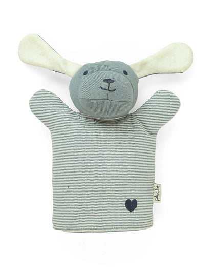 Pluchi Dog Hand Puppet Cotton Knitted Soft Toy-Super Soft & Washable-For Infants