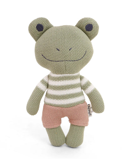 Pluchi Toady Tot Cotton Knitted Soft Toy-Super Soft & Washable-For Infants