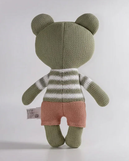 Pluchi Toady Tot Cotton Knitted Soft Toy-Super Soft & Washable-For Infants