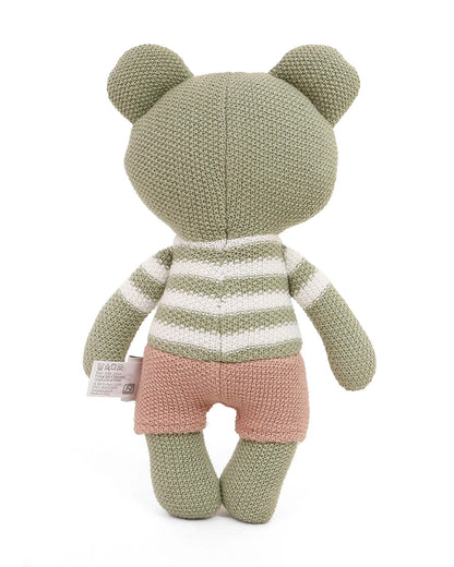 Pluchi Toady Tot Cotton Knitted Soft Toy-Super Soft & Washable-For Infants