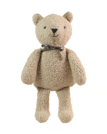 Pluchi Marshmallow The bear Cotton Knitted Soft Toy-Super Soft & Washable-For Infants
