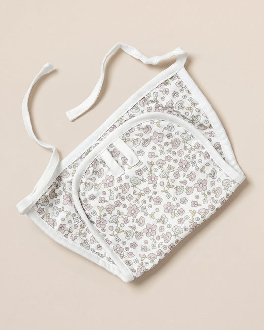 Twingle 100% Organic Muslin String Nappy-Soft Absorbent Terry Layer-Mess Free Design-Helps Control 1-2 Leaks-Double Loop for 2 Size Adjustment-Lavender & Butterfly Print-Pack of 2