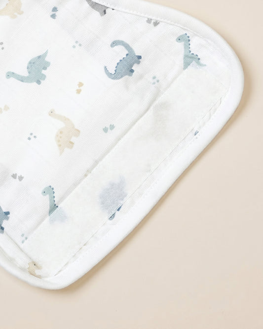 Twingle 100% Organic Muslin Velcro Nappy-Soft Absorbent Terry Layer-Mess Free Design-Helps Control 1-2 Leaks-Adjustable Velcro Fit-Aerospace & Dino Print-Pack of 2