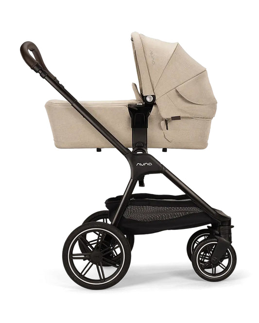 Nuna TRIV LX Baby Stroller-With Cup Holder-2025 Edition-All Terrain Big Rear Wheels-Reversible & Near Flat Reclining Seat-One Hand Fold-2 Years Warranty-For 0 to 4 Years (Upto 22 Kg)-Biscotti