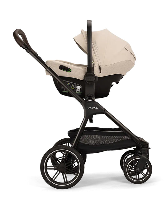 Nuna TRIV LX Baby Stroller-With Cup Holder-2025 Edition-All Terrain Big Rear Wheels-Reversible & Near Flat Reclining Seat-One Hand Fold-2 Years Warranty-For 0 to 4 Years (Upto 22 Kg)-Biscotti