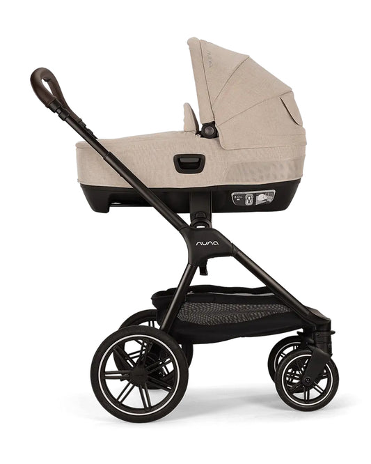 Nuna TRIV LX Baby Stroller-With Cup Holder-2025 Edition-All Terrain Big Rear Wheels-Reversible & Near Flat Reclining Seat-One Hand Fold-2 Years Warranty-For 0 to 4 Years (Upto 22 Kg)-Biscotti
