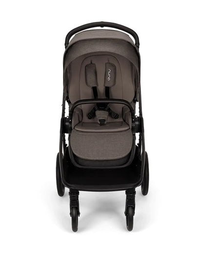 Nuna TRIV LX Baby Stroller-With Cup Holder-2025 Edition-All Terrain Big Rear Wheels-Reversible & Near Flat Reclining Seat-One Hand Fold-2 Years Warranty-For 0 to 4 Years (Upto 22 Kg)-Thunder