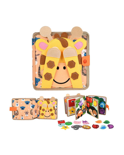 Wembley Giraffe Busy Book with Box-Soft Sensory Book with Engaging Accessories-Learning & Educational Toys-12M+
