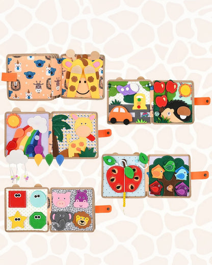 Wembley Giraffe Busy Book with Box-Soft Sensory Book with Engaging Accessories-Learning & Educational Toys-12M+