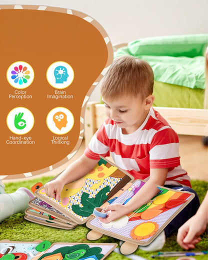 Wembley Giraffe Busy Book with Box-Soft Sensory Book with Engaging Accessories-Learning & Educational Toys-12M+