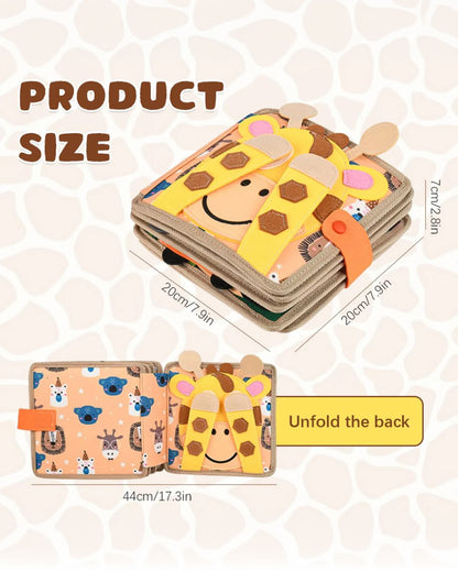 Wembley Giraffe Busy Book with Box-Soft Sensory Book with Engaging Accessories-Learning & Educational Toys-12M+