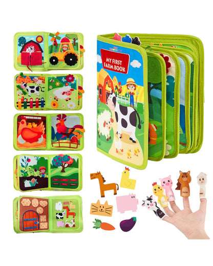 Wembley Farm Busy Book with Box-Soft Sensory Book with Engaging Accessories-Learning & Educational Toys-12M+