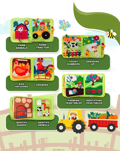 Wembley Farm Busy Book with Box-Soft Sensory Book with Engaging Accessories-Learning & Educational Toys-12M+
