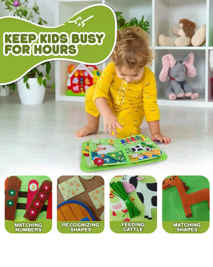 Wembley Farm Busy Book with Box-Soft Sensory Book with Engaging Accessories-Learning & Educational Toys-12M+