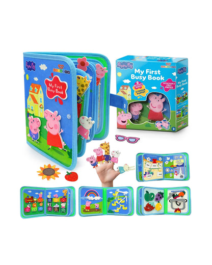 Wembley Peppa Pig Busy Book with Box-Soft Sensory Book with Engaging Accessories-Learning & Educational Toys-12M+