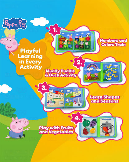 Wembley Peppa Pig Busy Book with Box-Soft Sensory Book with Engaging Accessories-Learning & Educational Toys-12M+