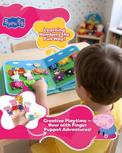 Wembley Peppa Pig Busy Book with Box-Soft Sensory Book with Engaging Accessories-Learning & Educational Toys-12M+