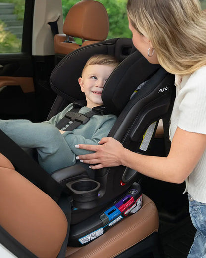 Nuna Exec Next All In One Baby Car Seat-Convertible (Front & Rear Facing)-2026 Edition-FAA Certified-With New Moisture Wicking Fabric-12 Positions Adjustable Headrest-4 Positions Recline In Both Mode-For 0 to 12Y (Upto 50 kg)-Caviar