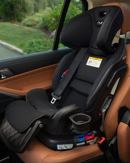 Nuna Exec Next All In One Baby Car Seat-Convertible (Front & Rear Facing)-2026 Edition-FAA Certified-With New Moisture Wicking Fabric-12 Positions Adjustable Headrest-4 Positions Recline In Both Mode-For 0 to 12Y (Upto 50 kg)-Caviar
