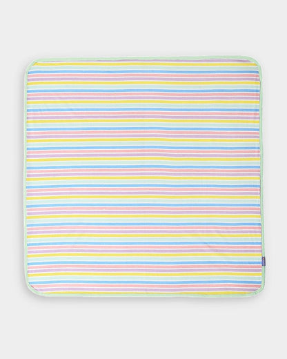 Mi Arcus Striped Mattress Protector-Lightweight & Soft-With Waterproof TPU Lamination-Multicolor-For Infants