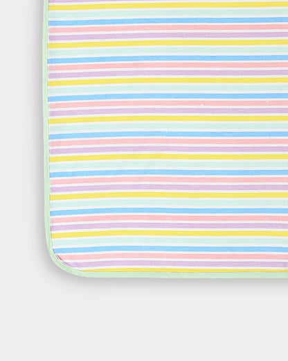 Mi Arcus Striped Mattress Protector-Lightweight & Soft-With Waterproof TPU Lamination-Multicolor-For Infants