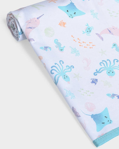 Mi Arcus Aqua Life Mattress Protector-Lightweight & Soft-With Waterproof TPU Lamination-White-For Infants