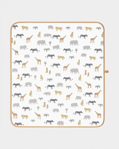 Mi Arcus Wildlife Mattress Protector-Lightweight & Soft-Blended Terry-With Waterproof TPU Lamination-White-For Infants