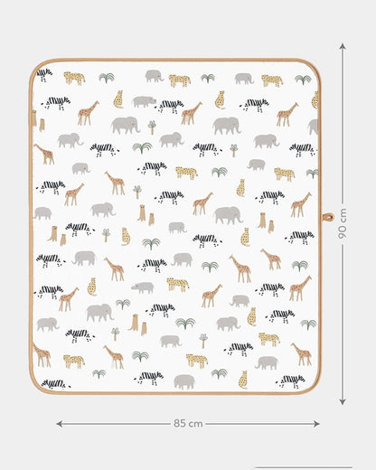 Mi Arcus Wildlife Mattress Protector-Lightweight & Soft-Blended Terry-With Waterproof TPU Lamination-White-For Infants