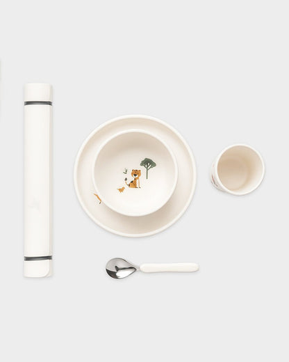 Mi Arcus Playful Charm Meal Set-5 Piece Set with 100% Food Grade Silicone-Dishwasher & Microwave Safe
