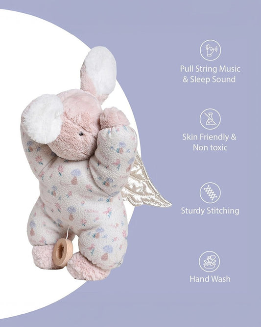 Mi Arcus Bunny Fleece Soft Toy with Musical Pull String-6M+