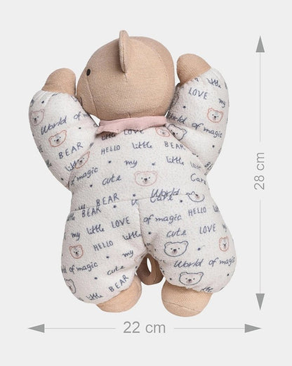 Mi Arcus Teddy Fleece Soft Toy with Musical Pull String-6M+