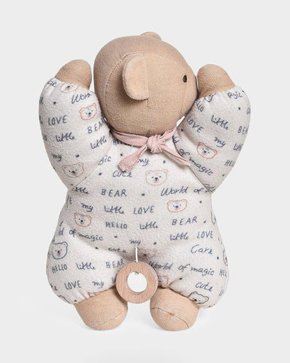Mi Arcus Teddy Fleece Soft Toy with Musical Pull String-6M+