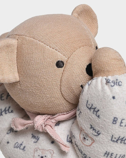 Mi Arcus Teddy Fleece Soft Toy with Musical Pull String-6M+