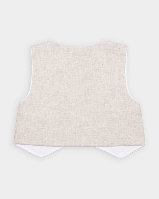 Mi Arcus White & Light Grey 3 Pc Suit-Striped-100% Cotton-For Infants