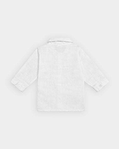 Mi Arcus White & Light Blue 3 PC Suit with Cap-Striped-100% Cotton-For Infants