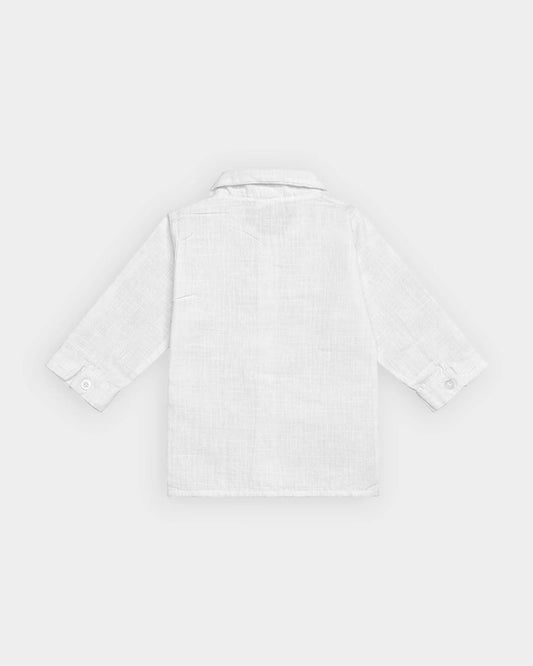 Mi Arcus White & Light Blue 3 PC Suit with Cap-Striped-100% Cotton-For Infants