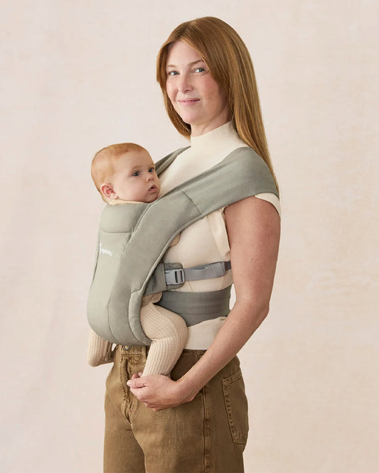 Ergobaby Embrace Baby Carrier-With 3 Carry Positions-Hip Healthy Certified-Breastfeeding Friendly-Cushioned Neck Support-For 0 to 12M (3.2 to 11.3 Kg)-Soft Olive