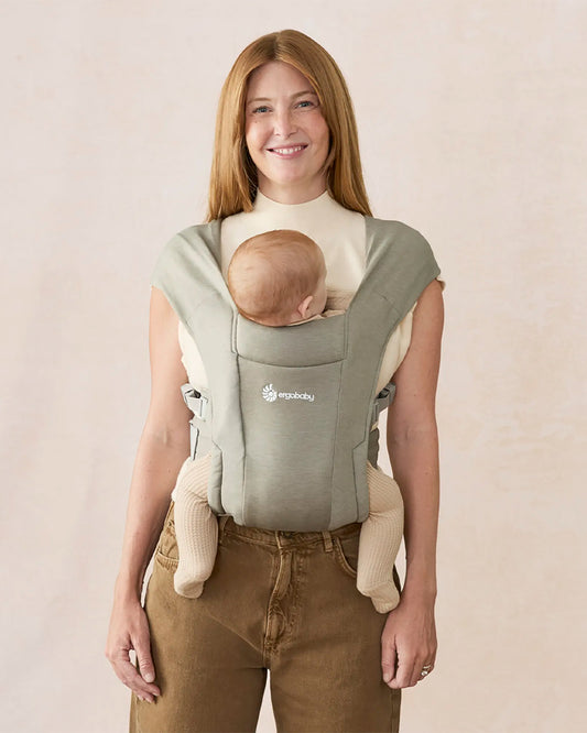Ergobaby Embrace Baby Carrier-With 3 Carry Positions-Hip Healthy Certified-Breastfeeding Friendly-Cushioned Neck Support-For 0 to 12M (3.2 to 11.3 Kg)-Soft Olive