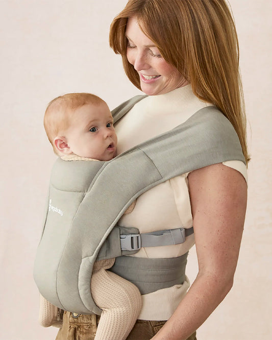 Ergobaby Embrace Baby Carrier-With 3 Carry Positions-Hip Healthy Certified-Breastfeeding Friendly-Cushioned Neck Support-For 0 to 12M (3.2 to 11.3 Kg)-Soft Olive