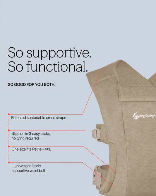 Ergobaby Embrace Baby Carrier-With 3 Carry Positions-Hip Healthy Certified-Breastfeeding Friendly-Cushioned Neck Support-For 0 to 12M (3.2 to 11.3 Kg)-Soft Olive
