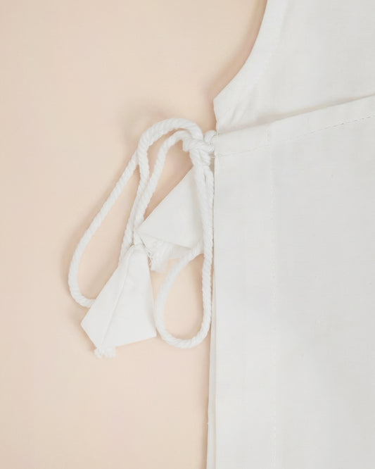 Twingle 100% Organic Cotton Jhabla-Kimono Opening for Easy Dressing-Mischief Monkey-White-For Infants