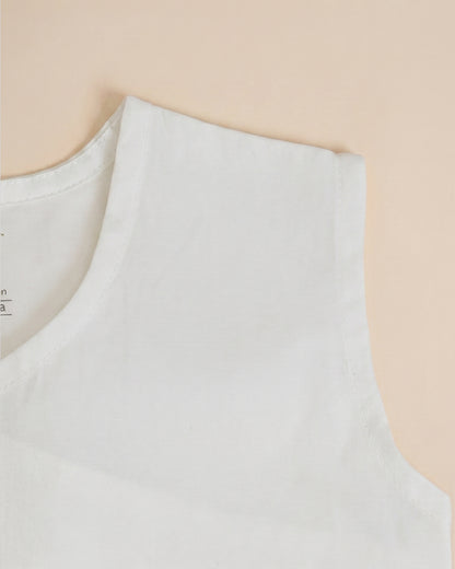 Twingle 100% Organic Cotton Jhabla-Kimono Opening for Easy Dressing-Mischief Monkey-White-For Infants