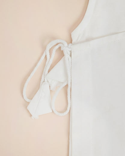 Twingle 100% Organic Cotton Jhabla-Kimono Opening for Easy Dressing-Ellie Elephant-White-For Infants