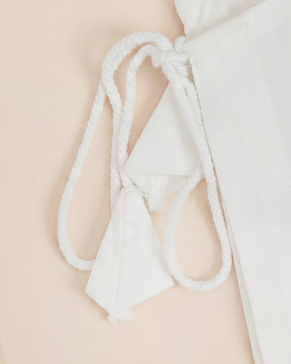 Twingle 100% Organic Cotton Jhabla-Kimono Opening for Easy Dressing-Lily Duck-White-For Infants