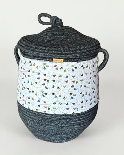 nobbys Multipurpose Toy Basket-with Lid and Handles-for Clothes & Toys-Sturdy & Durable-Cars