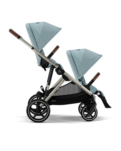 Cybex Gazelle S 2nd Seat Unit-Sibling Seat-Connects Directly To The Stroller With Built In Adapters-Reversible & Flat Reclining Seat-2 Years Warranty-Upto 22 Kg-Stormy Blue